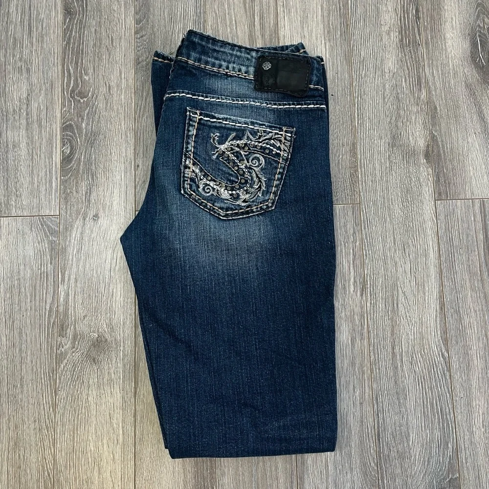 Silver Jeans Co Suki Women’s Embroidered Jeans W28 L33 - Picture 2 of 7